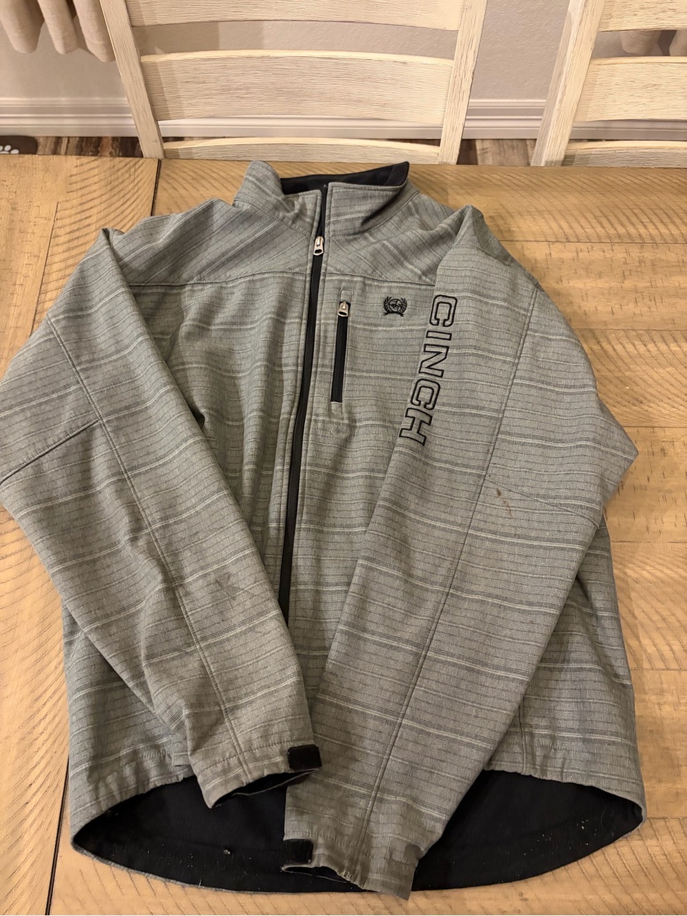 Cinch Light Grey Zip-Up Softshell Jacket